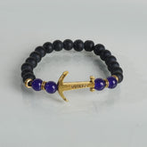 Beads Black & Blue Bracelet Anchor Design